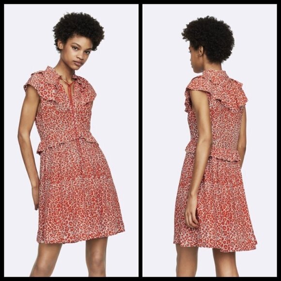 Maje Dresses & Skirts - 💕MAJE💕 Rutti Sleeveless Leopard Print Dress